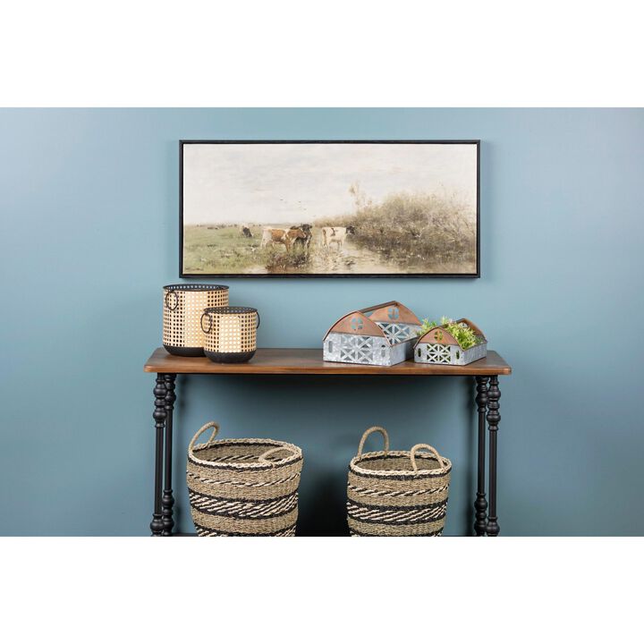 Farmhouse Framed Canvas Wall Art for Country Style Home Accents