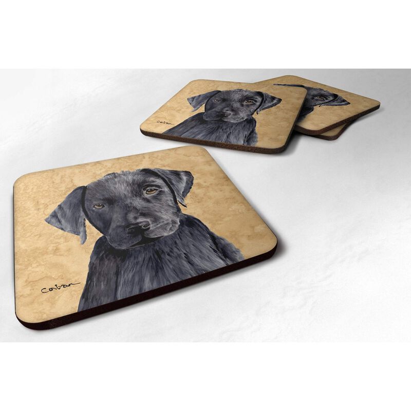 Caroline's Treasures SC9136FC Labrador Foam Coasters (Set of 4), 3.5 H x 3.5 W, Multicolor image number 0