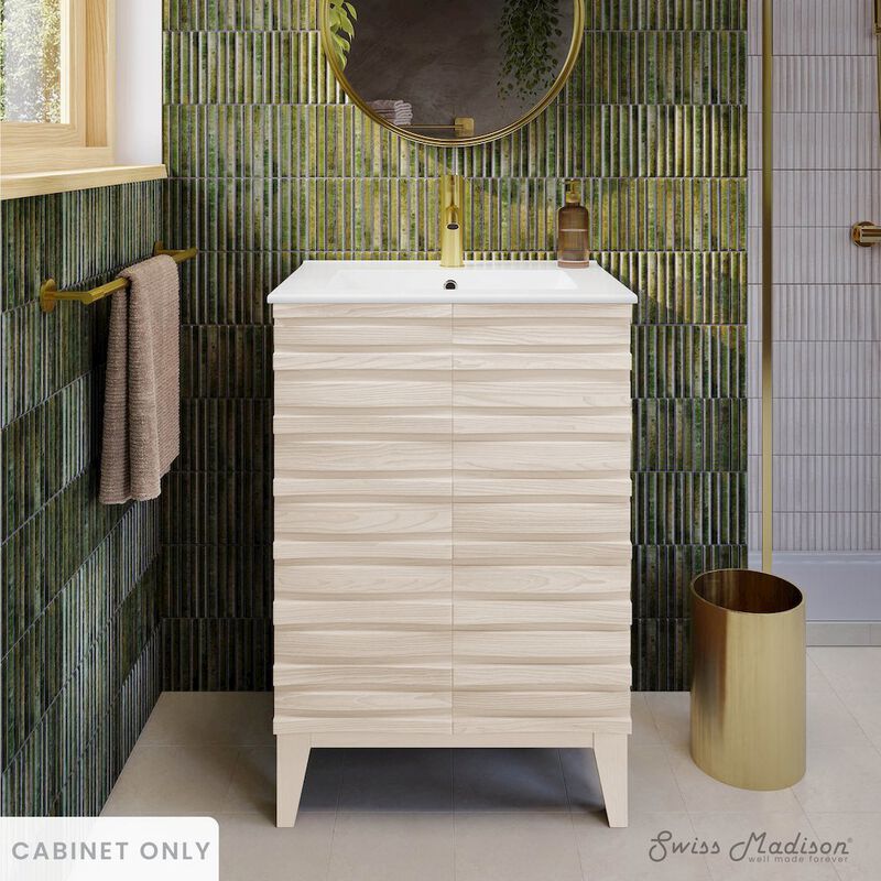 Cascade 24" Bathroom Vanity in Black Cabinet Only image number 1
