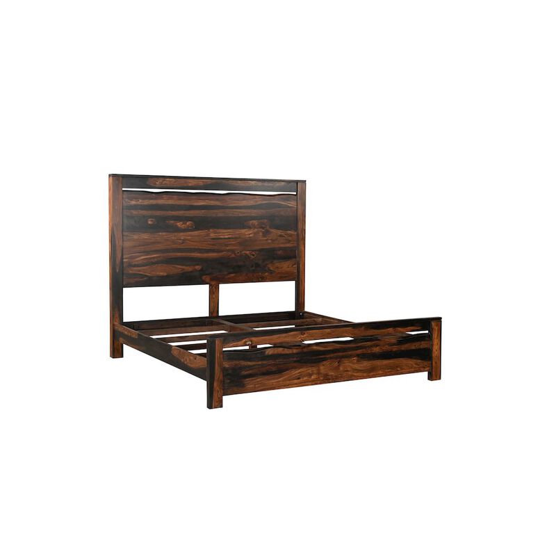 Taran Designs Marin Live Edge Solid Wood King Panel Bed