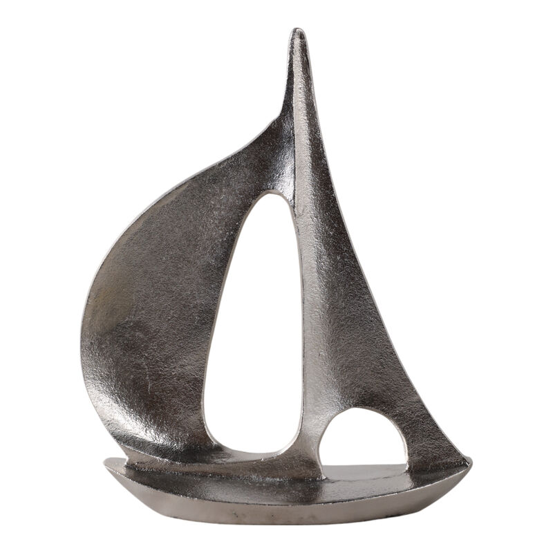 18x15" Metal Sail Boat, Silver image number 3