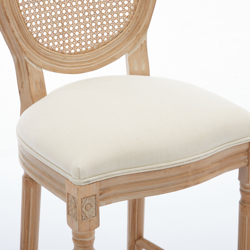 Streamdale French Country Bar Stools with Upholstered Seats (Set of 2)