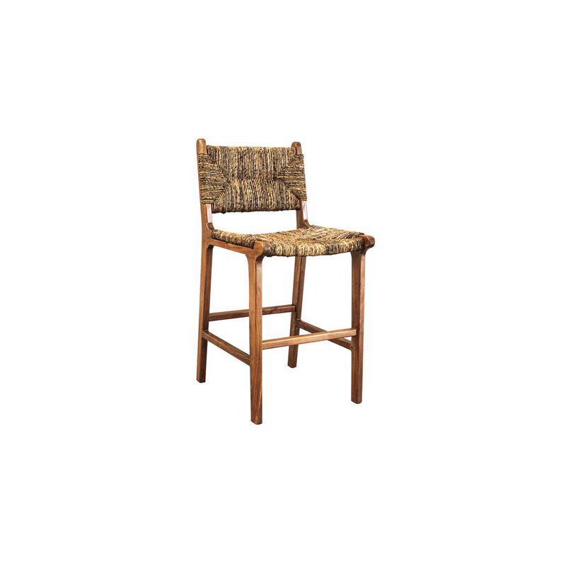 Carolina Living Banana Weave Barstool - Set of 2 - Caramel