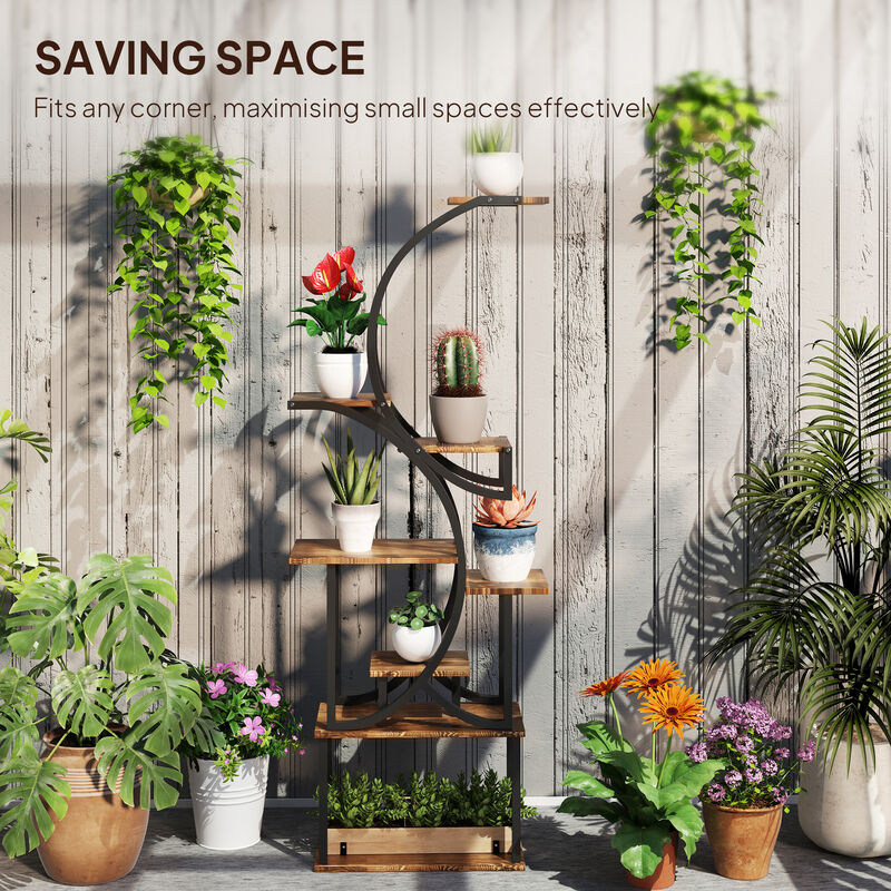 Hivvago 62 Inch Tall Plant Stand for Multiple Plants image number 5
