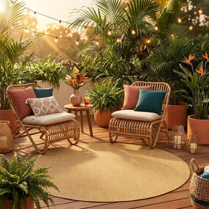 HomeRoots Indoor Outdoor Area Rug
