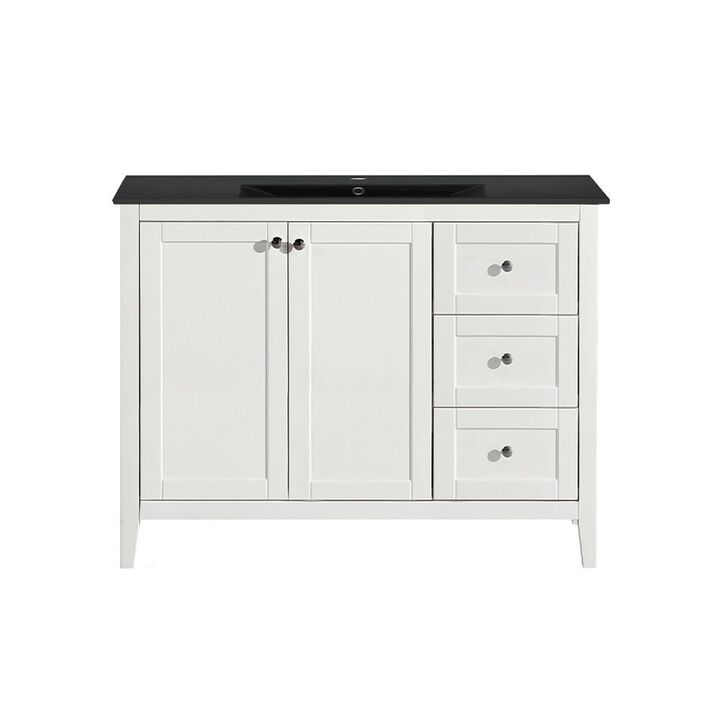 Cannes 48 Single, Two Doors, Three Drawers, Bathroom Vanity