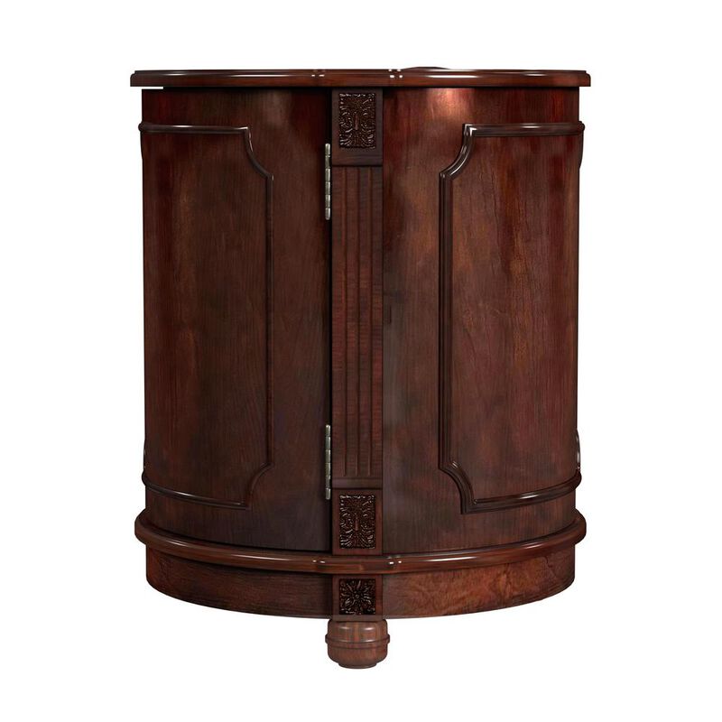 Butler Specialty Thurmond Drum 20W Drum Side Table, Dark Brown