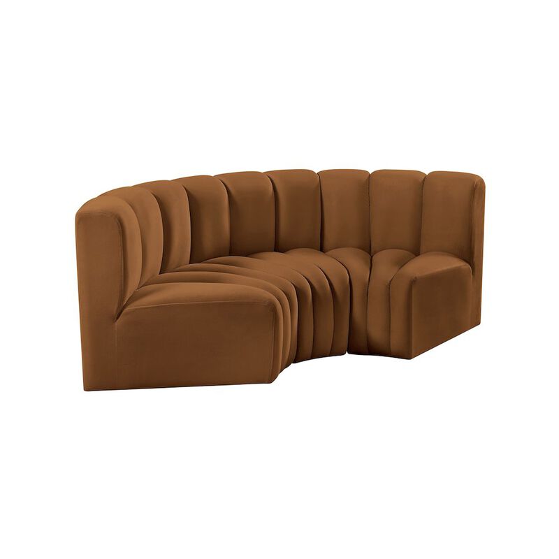 Meridian Furniture Arc Saddle Velvet Modular Sofa