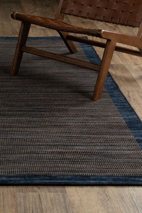 Warner WRN07 Blue 2'6" x 10' Runner Rug