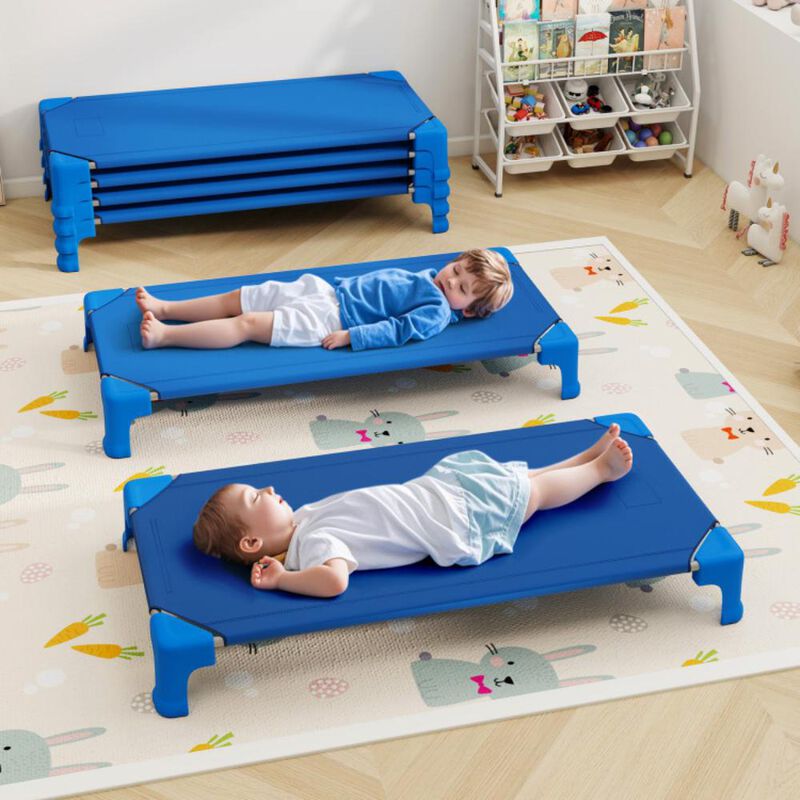 Hivvago Portable 6 Pack Stackable Daycare Cots Sleeping Bed for Kids