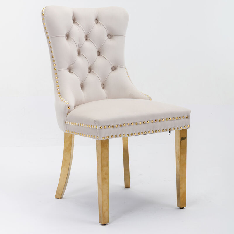 Streamdale Contemporary Velvet Dining Chairs, Set of 2 image number 0