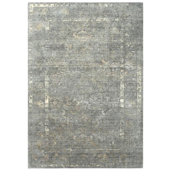 Hybrid Cut Pile Wool/ Tencel Rug, 8' x 10'