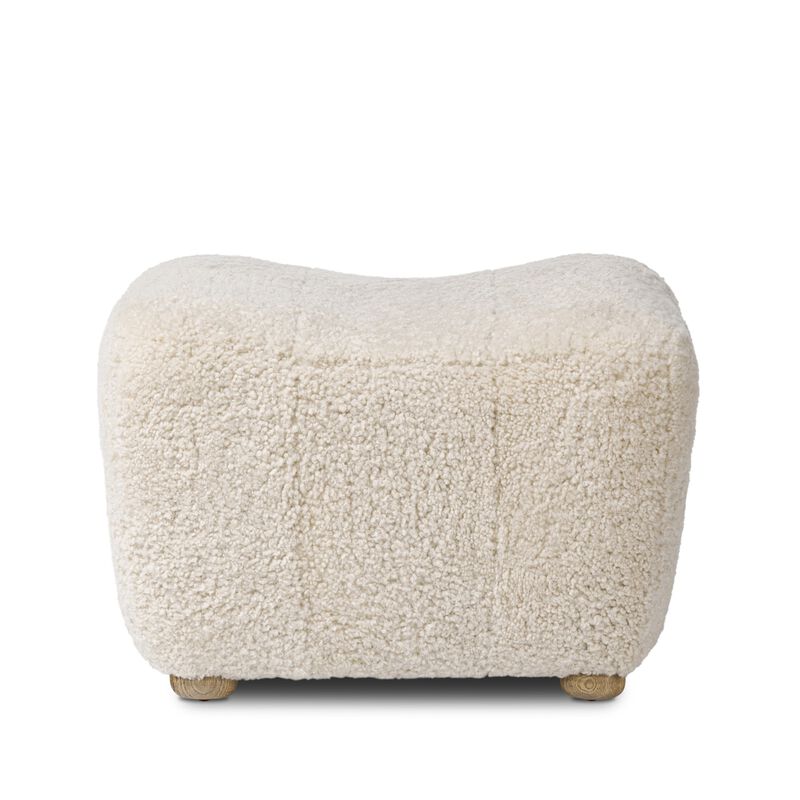 Oslo Beige Shearling Ottoman