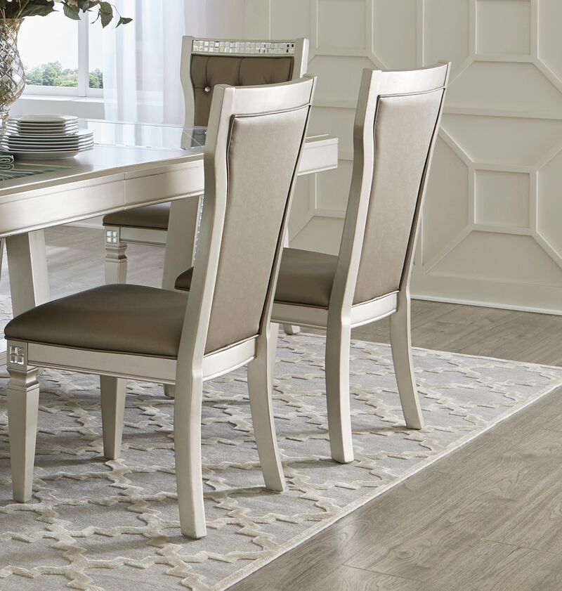 Streamdale Chic Crystal Tufted Side Chair Set