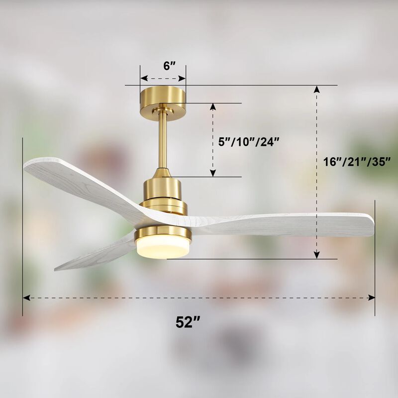 ELEMENT ACE Modern DC Motor Ceiling Fan with Dimmable LED Lighting and Remote Control for Living Rooms and Bedrooms image number 2