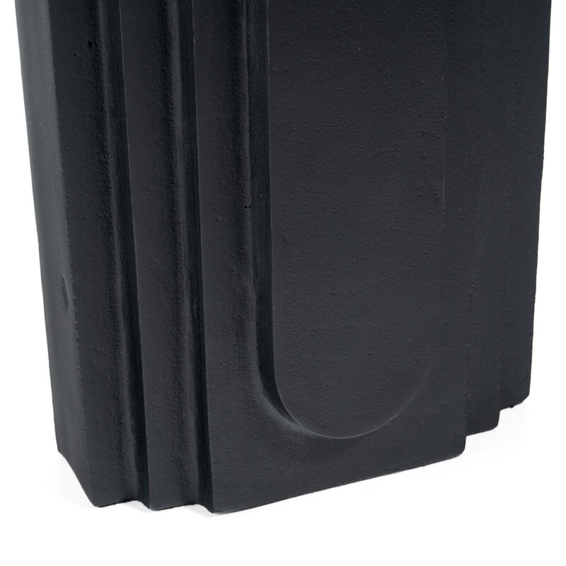 HomeRoots 12" Black Geometric Aluminum Table Vase image number 3
