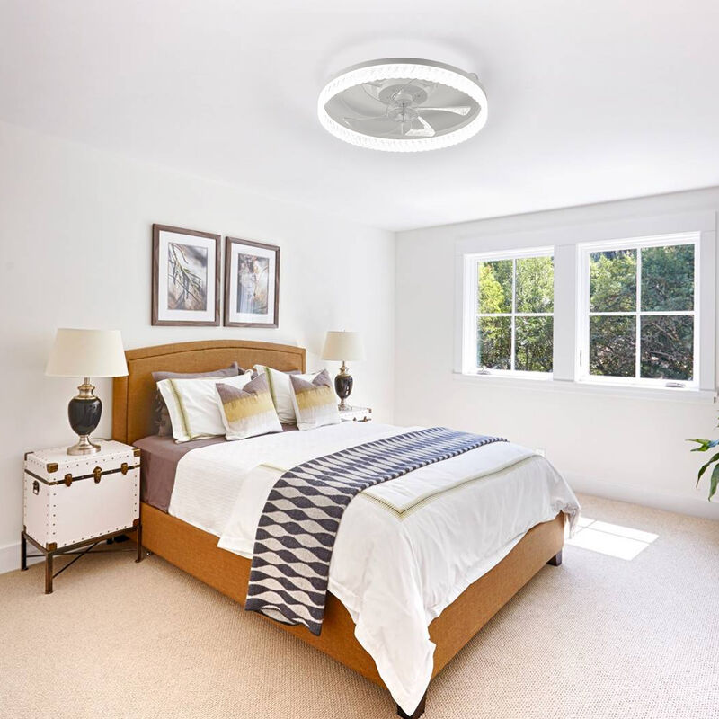 ELEMENT ACE 19 Inch Reversible DC Motor Ceiling Fan with Dimmable LED Light, Remote & App Control, 7 Blades, Quiet Operation for Bedroom, Kitchen, Home Office image number 3