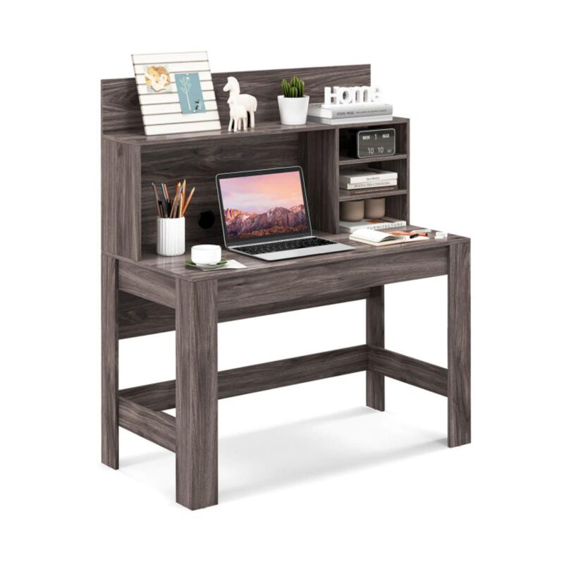 Hivvago 48 Inch Writing Computer Desk with Anti-Tipping Kits and Cable Management Hole
