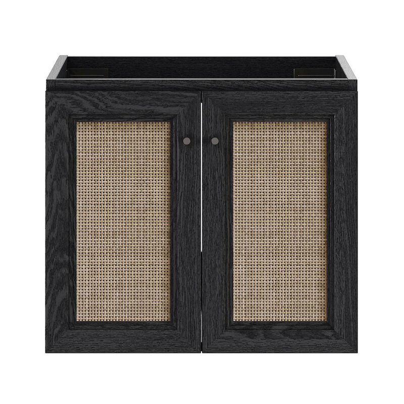 Classe 24" Wall-Mounted Bathroom Vanity in Black Oak without Sink Top image number 0