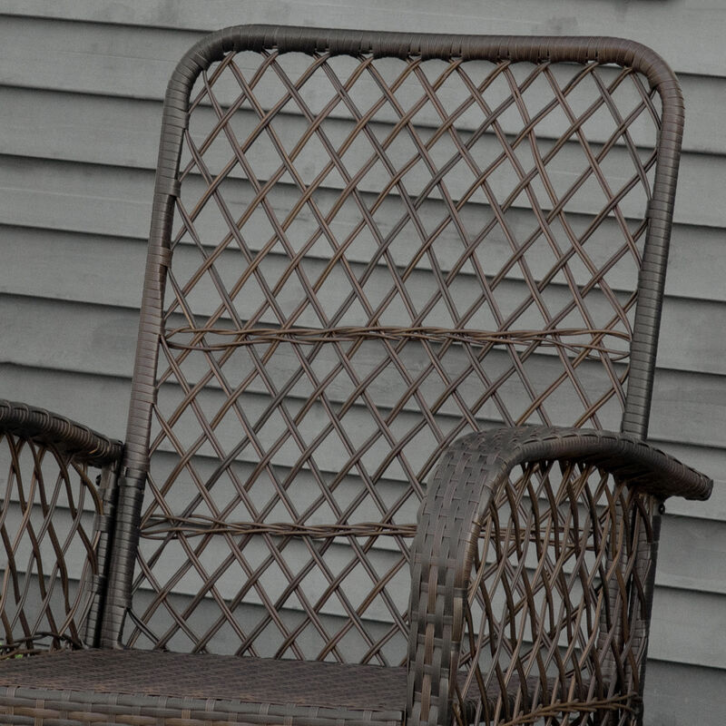 Hivvago Patio Rattan Rocking Chair image number 7