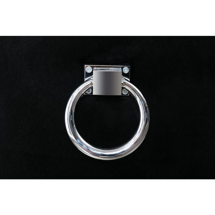 Black Velvet Tufted Dining Side Chairs, Chrome - Set of 2