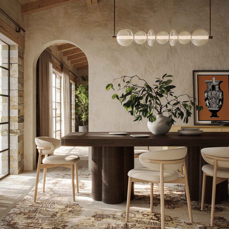 Bambi Dark Brown Ash Dining Table image number 1