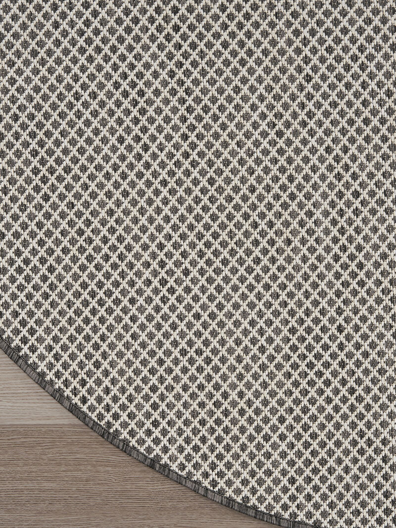 Courtyard COU01 Ivory/Charcoal 5' x 8' Oval Rug