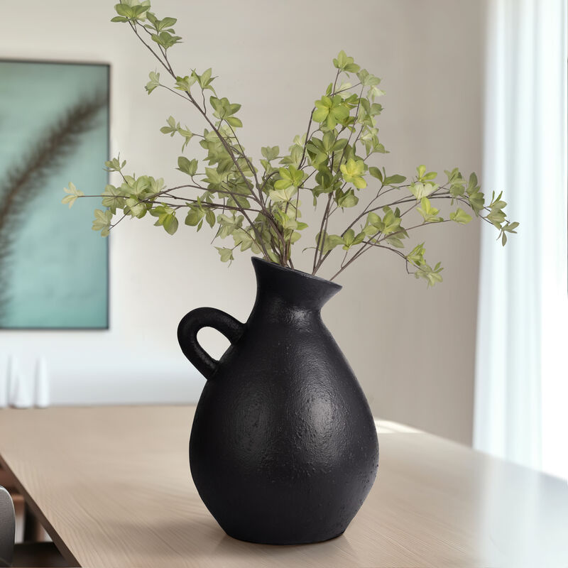 19" Organic Jug With Handle, Black