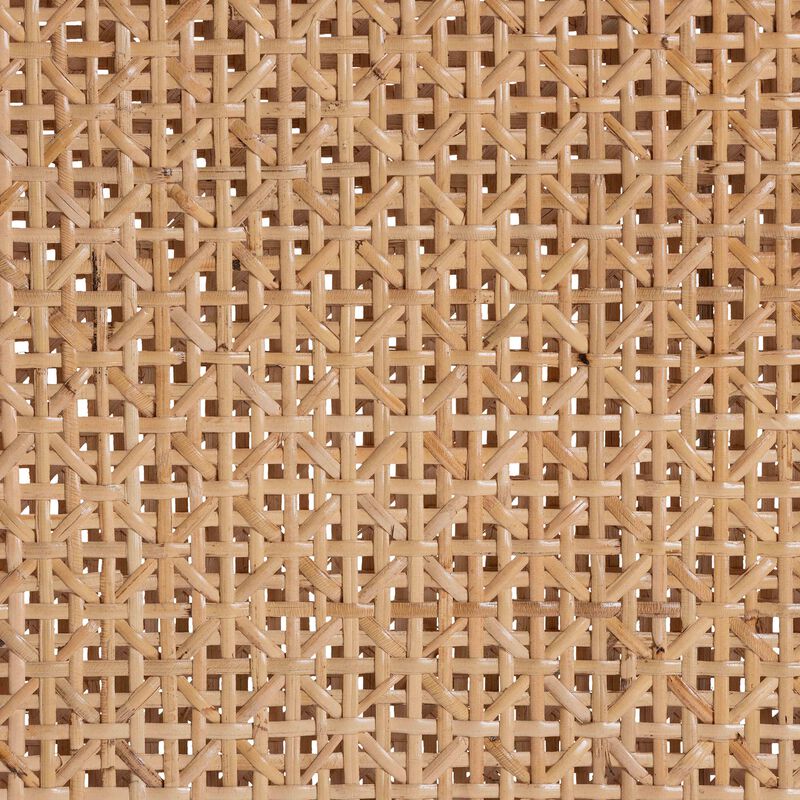 bali & pari Sandy Dining Chair - Crafted Wood and Natural Rattan Side Chair with Bamboo Motif and Upholstered Seat image number 6