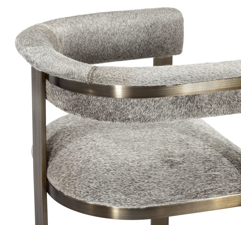 Darcy Hide Counter Stool - Nickel