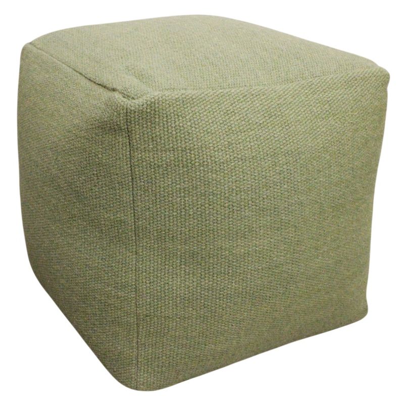 Alex Hamilton Remi Wool Pouf in Sage Green