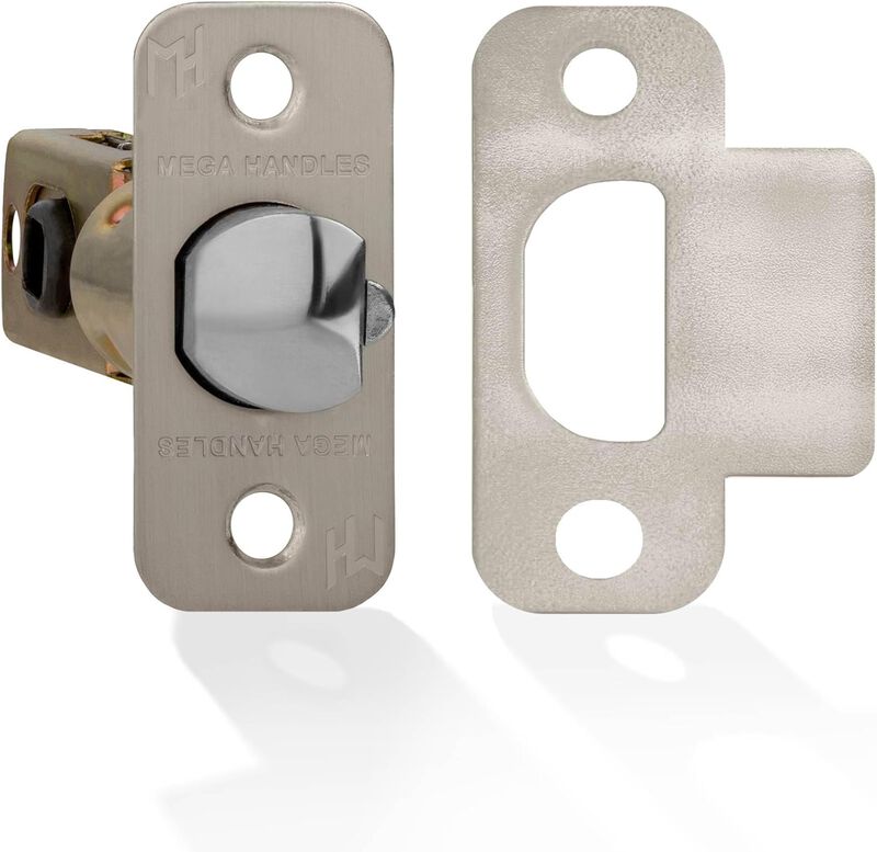 Mega Handles 2-Way Adjustable Entry Replacement Door Latch | Universal for Half Moon Spindles