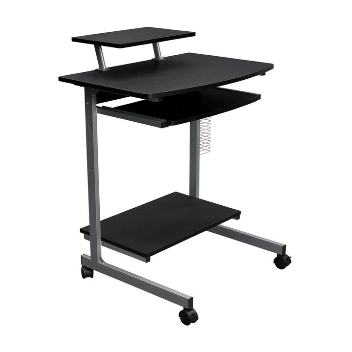 Techni Mobili Compact Computer Cart With Storage . Color: Graphite