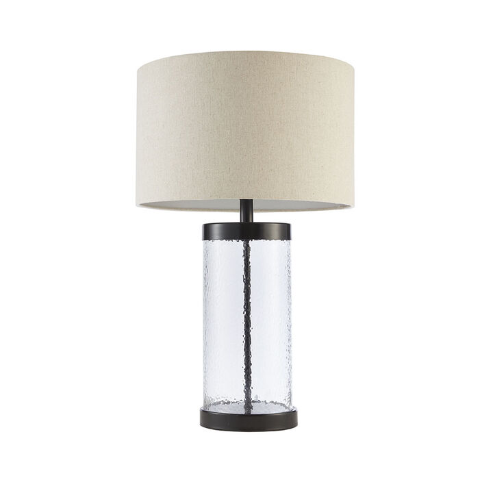 Gracie Mills Margorie Contemporary Elegance Glass Cylinder Table Lamp