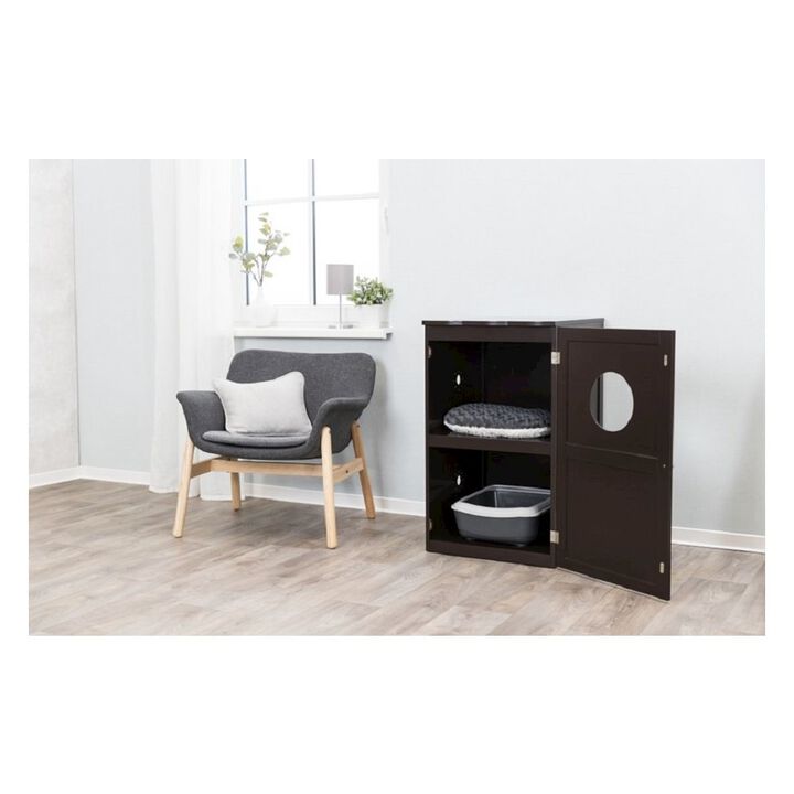 TRIXIE 2-Story Cat Litter Box Enclosure Hidden Litter Indoor Cat Furniture Accent Table