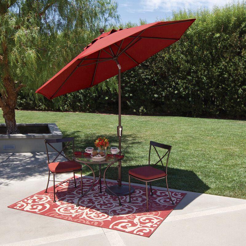 blue floral patio umbrella Our Beach Umbrella Patio Umbrella 6ft 8-rib Printed Lemon Tree
