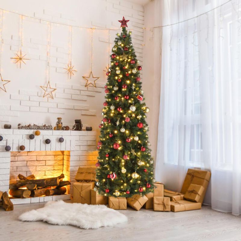 Pencil-Shaped Automatic Tree Structure Slim & Space-Saving Christmas Tree with Easy Setup