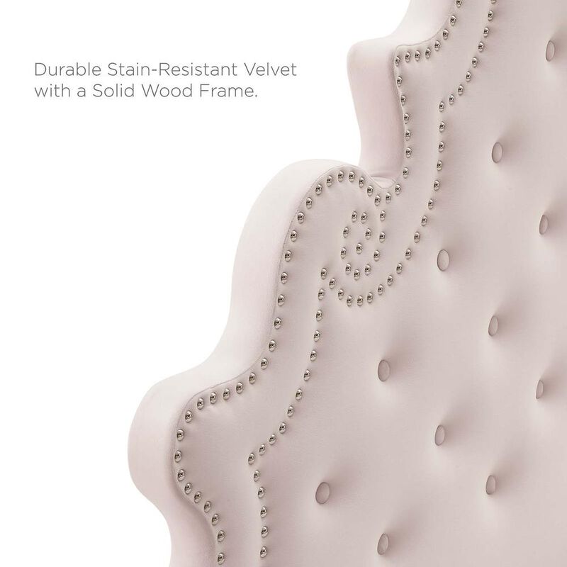 Gwyneth Tufted Performance Velvet Full Platform Bed image number 7