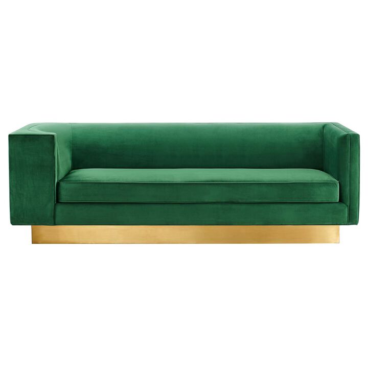 Eminence Upholstered Performance Velvet Sofa