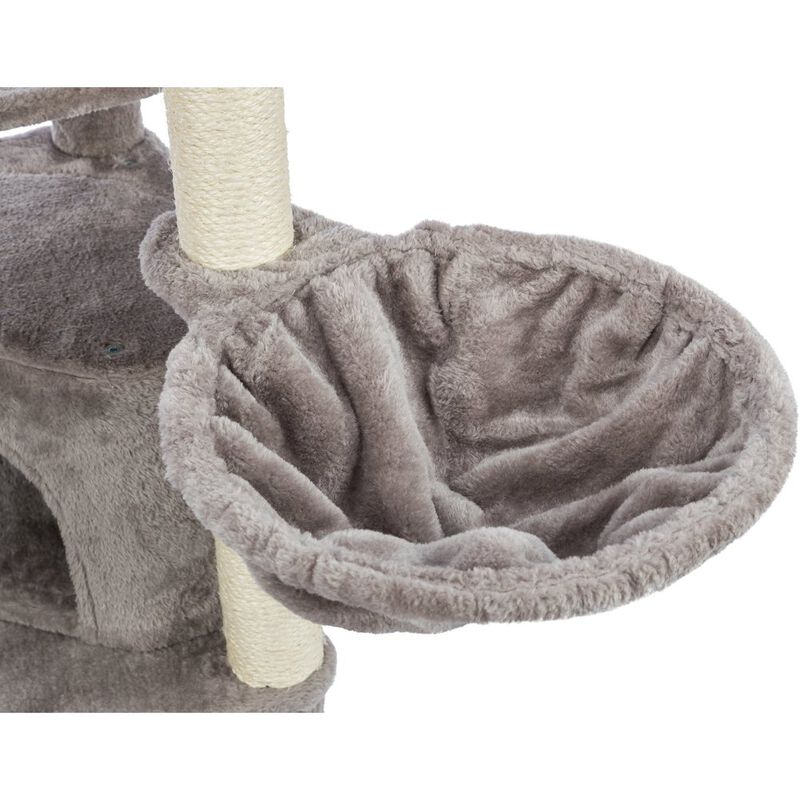 TRIXIE Adriana Plush & Sisal 3-Level 41.7" Cat Tree with Scratching Posts & Condo, Gray image number 5