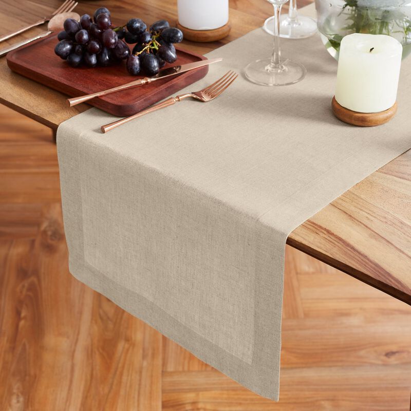 Solino Home 100% Pure Linen Table Runner - Sonoma