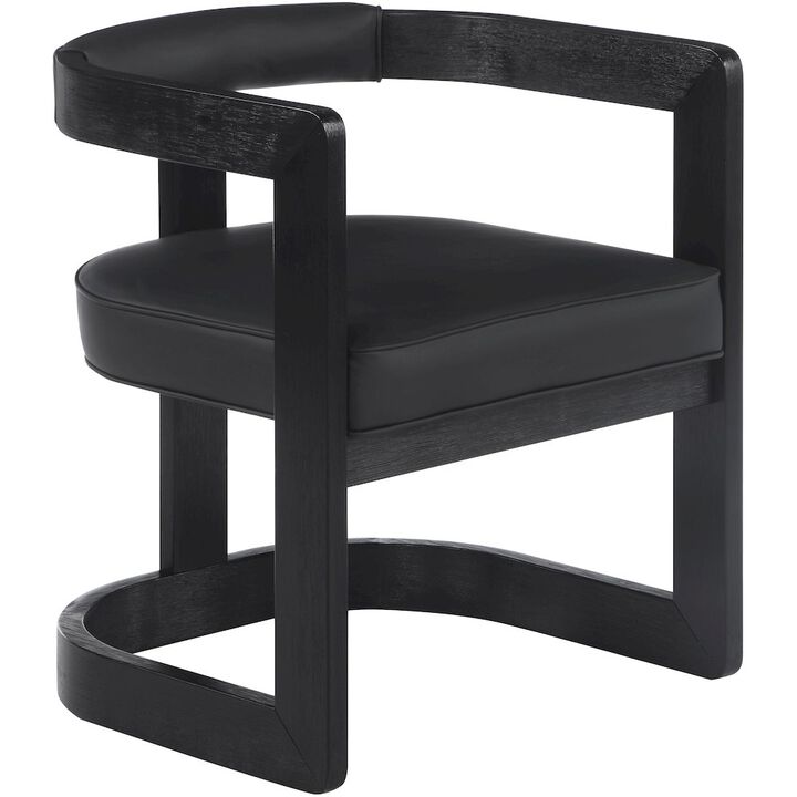 Meridian Furniture Manchester Black Vegan Leather Dining Chair