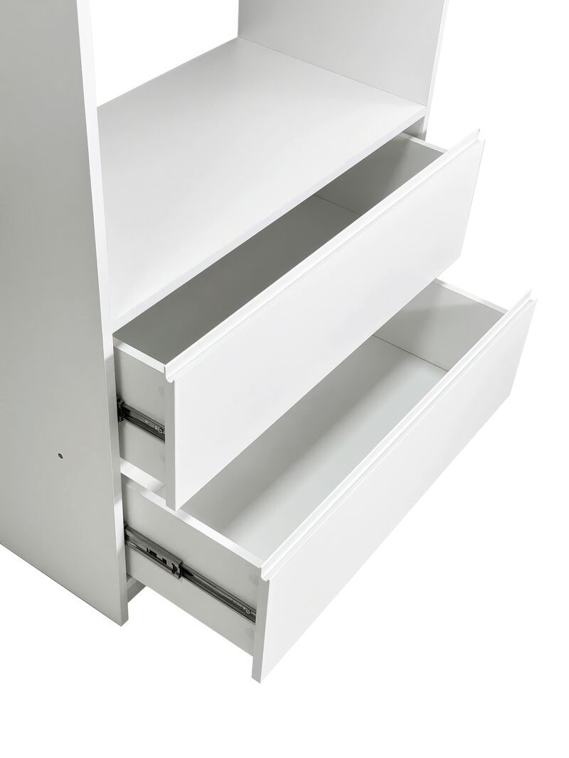 Prosper White Freestanding Walk in Wood Closet System