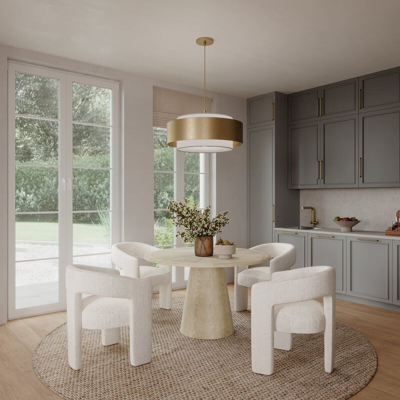 Jofran Bonn Mid-Century Modern 50 Round Pedestal Dining Table