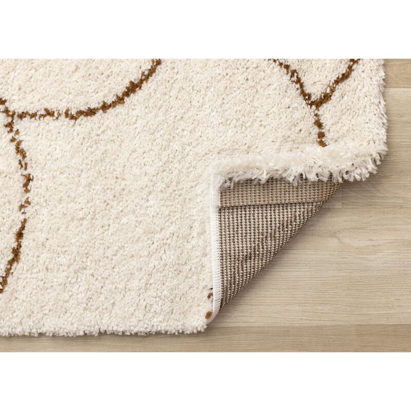 Novelle Home Madison Cream Brown Soft Arches Shag Rug, 5'3 x 7'7 image number 4
