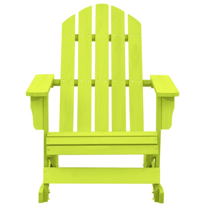 vidaXL Outdoor Patio Adirondack Rocking Chair - Solid Fir Wood - Weather Resistant - Ergonomically Designed for Comfort - Easy Assembly - Green