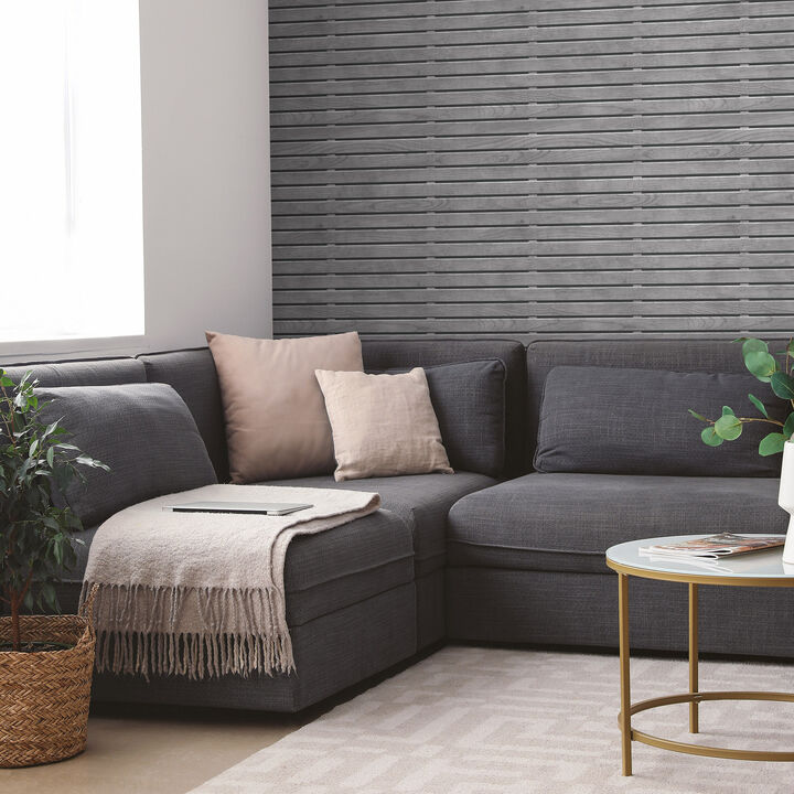 Horizontal Wood Slate Wallpaper