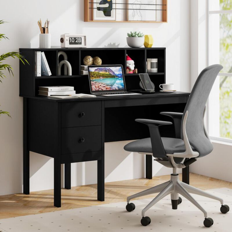 48 Inch Computer Desk with Drawers Power Outlets