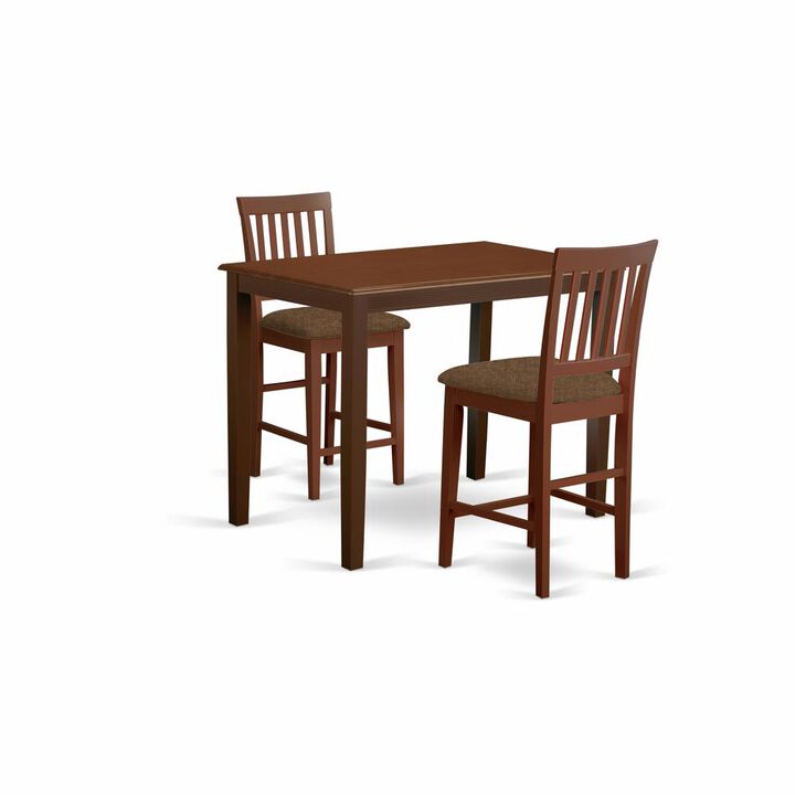 3 PC counter height Dining set - high top Table and 2 Kitchen Dining Chairs.