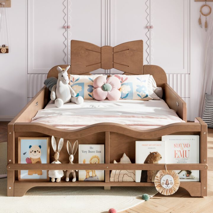 Cugwob Bowknot‑Cutout Kids Low Platform Bed